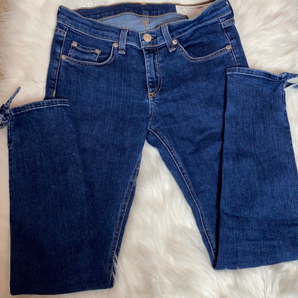 Rag & Bone Stevie Tied Hem Skinny Jean Size 27 - Picture 2 of 7